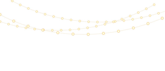 Png christmas lights on a transparent background. Christmas light PNG. Set of Christmas glowing...