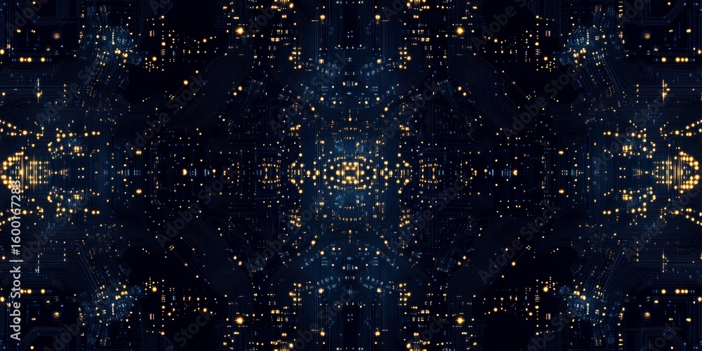 Poster computer generated image of a starry sky with a lot of lights