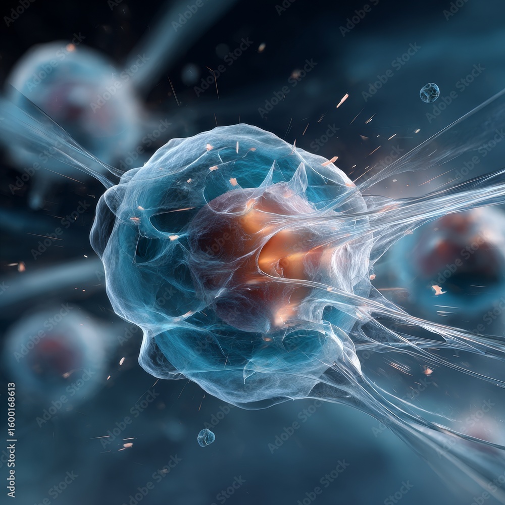 Aufkleber nanotechnology in science regenerating broken tissue at the cellular nucleus abstract environment gi