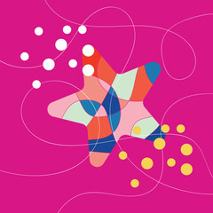 colorful abstract geometric wall decor with modern style

