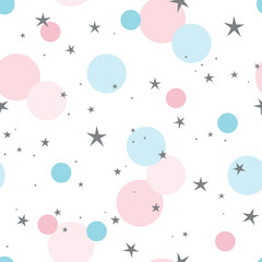 Abstract seamless pattern with stars