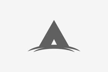 letter A bold simple logo