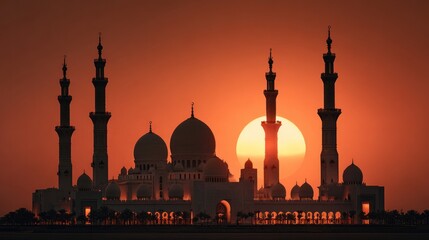 Mosque at sunset