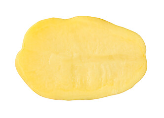 One half of potato isolated with clipping path in png file format