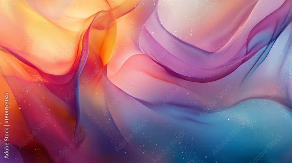 Canvas Prints a colorful, flowing piece of fabric with a starburst pattern