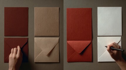 Envelopes in various colors