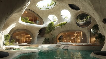 Underground urban complexes illustrating efficient subterranean planning, modern ventilation systems, reinforced infrastructure, sustainable living, and innovative designs beneath dense cities.