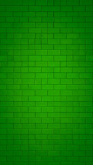Green Brick Wall Texture.
