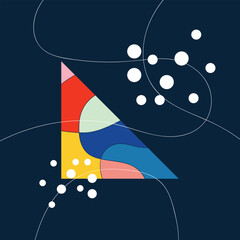 colorful abstract geometric wall decor with modern style
