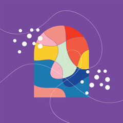 colorful abstract geometric wall decor with modern style
