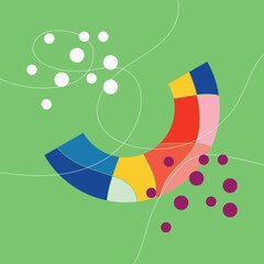 colorful abstract geometric wall decor with modern style
