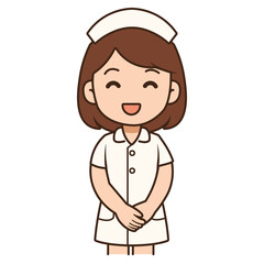 cartoon female nurse illustration