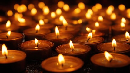Many small candles glowing (1)