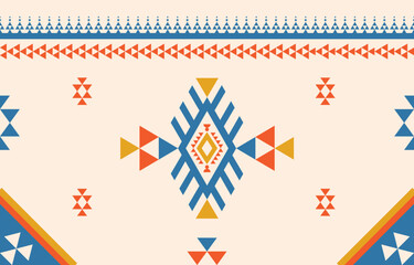 Aztec geometric print. Seamless pattern in tribal. Abstract background with ethnic Aztec ornament. Geometric ethnic pattern. Design for wallpaper, Fabric, rug, clothing, scarf. Native motif patterns.
