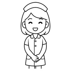 cartoon female nurse illustration