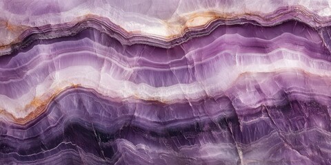 Detailed close-up view of purple layered stone texture.