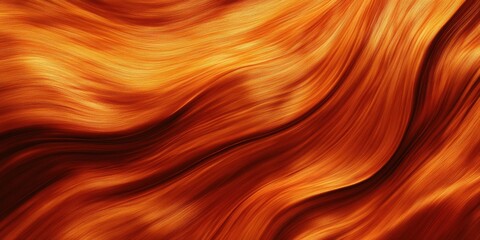Vibrant, flowing strands of fiery red hair.