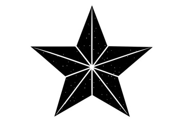 Obraz premium Vector art of silhouette of silver star isolated on white