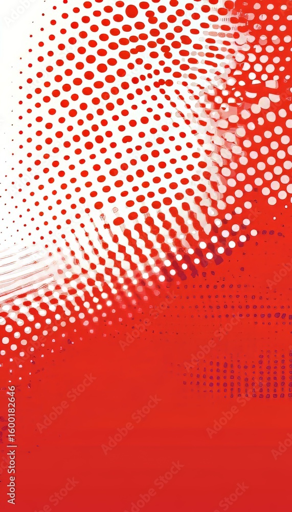 Poster abstract red vector background with halftone pattern style for elegant cover or banner design