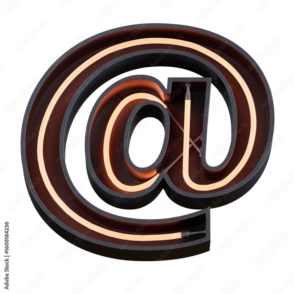 Poster bright neon font with fluorescent tubes.metallic futuristic cyberpunk alphabet. 3d rendering isolate