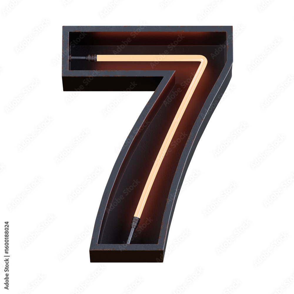 Poster bright neon font with fluorescent tubes.metallic futuristic cyberpunk alphabet. 3d rendering isolate