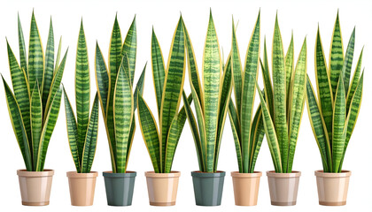 Snake Plants Potted Collection.