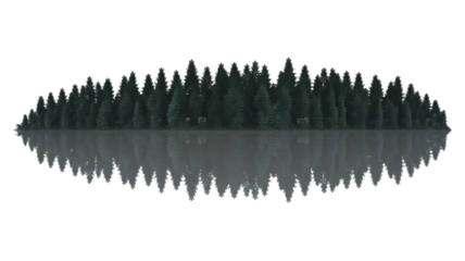 Dark Abstract Cityscape Reflection Digital Art Design isolated on transparent background