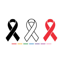 
Red AIDS HIV and cancer Awareness Ribbon