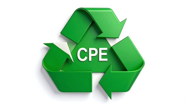 Green recycling symbol with text (1)