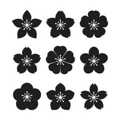 Cherry Blossoms Silhouette Vector Illustration