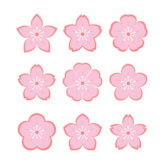 Pretty Pink Cherry Blossoms Vector Illustration