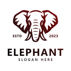 Vintage face elephant logo symbol icon vector graphic design illustration idea creative