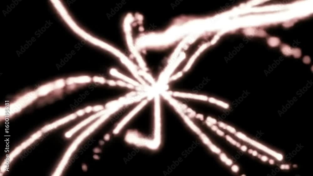 Poster surreal light patterns create a captivating abstract design against a dark background.