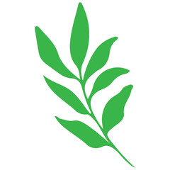 Fototapeta premium Green leaves illustration representing nature and eco-friendly design