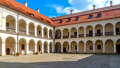 Fototapeta premium Grand Courtyard with Arcades