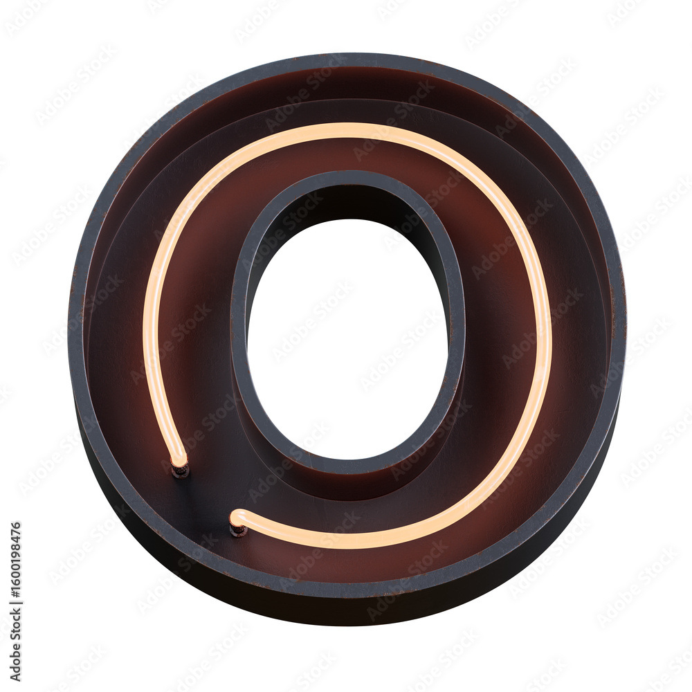 Poster bright neon font with fluorescent tubes.metallic futuristic cyberpunk alphabet. 3d rendering isolate
