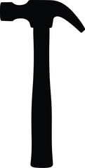 Upright Claw Hammer Silhouette, Construction Tool Icon