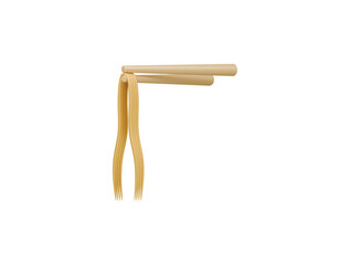 noodles and chopsticks icon 3d illustration render