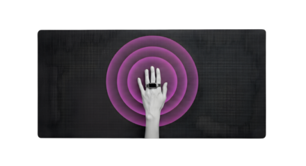 Sleek Ring of the Future: Modern Wearable Tech Meets Concentric Waves of Energy