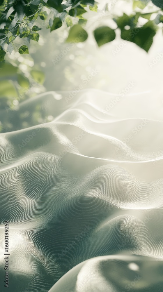 Poster blurry image of a body of water with a tree in the background. the water appears to be rippling and 