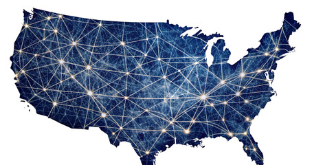 United states network connections data map