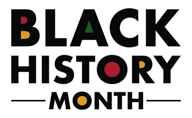 Black history month  Typography Design on White Background