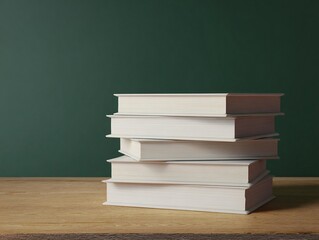 pile of books on the study table
