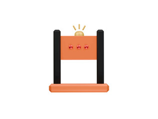 security gate icon 3d illustration render
