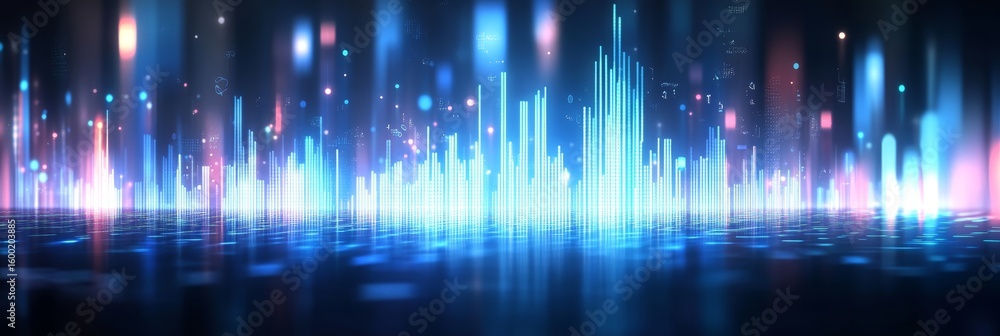 Poster abstract data graph visualization background for insight and analysis in digital innovation concept
