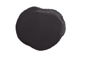 Beautiful black watercolor brush isolated on transparent background.