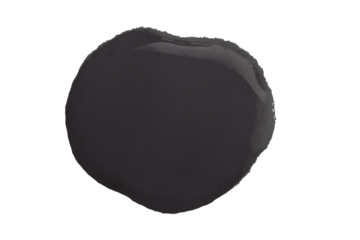 Beautiful black watercolor brush isolated on transparent background.