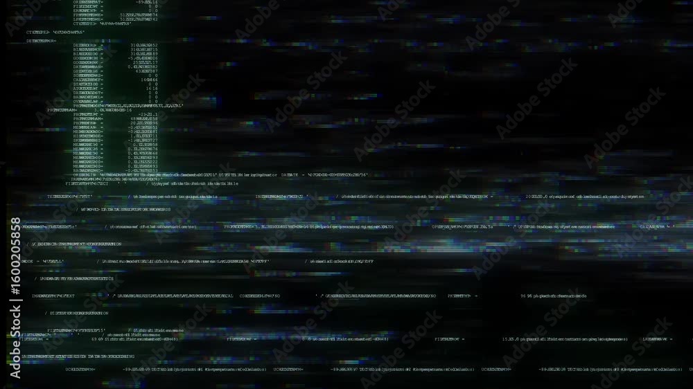 Poster digital distortion. chaotic data flow. the interface of cyberspace.