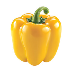 A yellow pepper isolated on a transparent background
