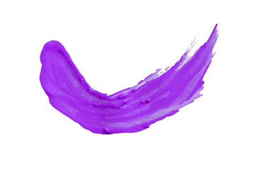 Beautiful purple watercolor brush isolated on transparent background.